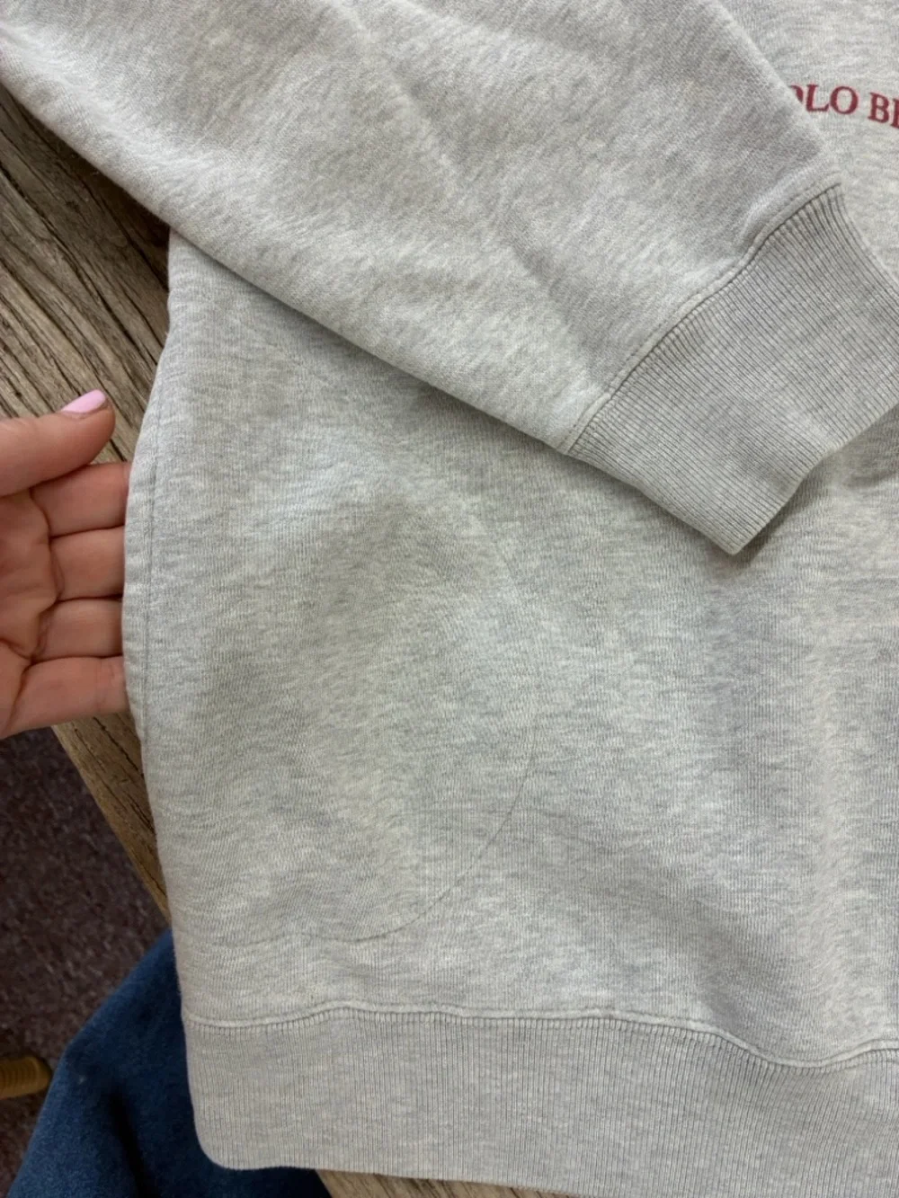Ralph Lauren Beige Hoodie with Embroidered Bear Detail - Picture 4 of 8